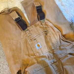 Carhartt Insulated Loose Fit Bib Overalls / Workwear